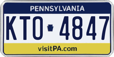 PA license plate KTO4847