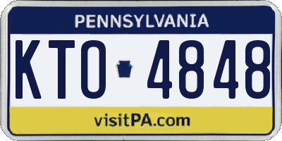 PA license plate KTO4848