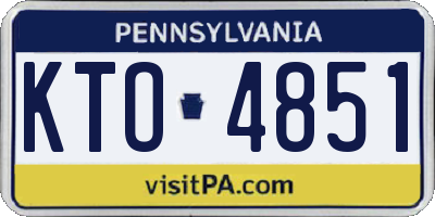 PA license plate KTO4851