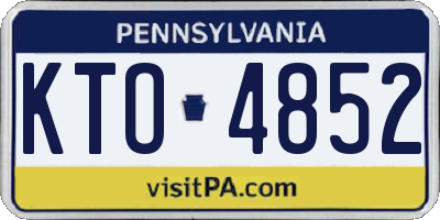 PA license plate KTO4852