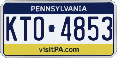 PA license plate KTO4853