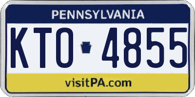 PA license plate KTO4855