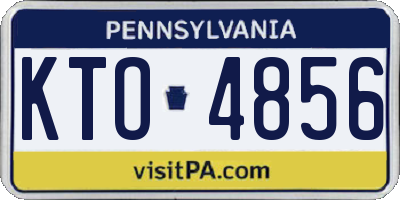 PA license plate KTO4856