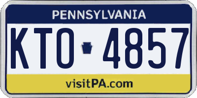 PA license plate KTO4857