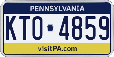 PA license plate KTO4859