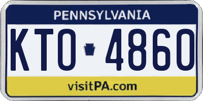 PA license plate KTO4860
