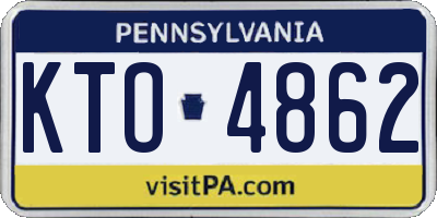 PA license plate KTO4862
