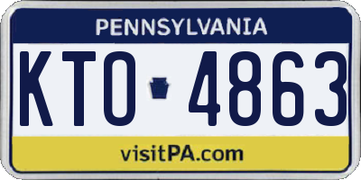 PA license plate KTO4863