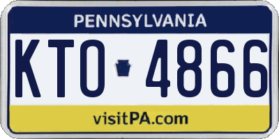 PA license plate KTO4866