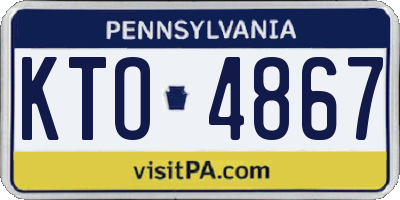 PA license plate KTO4867