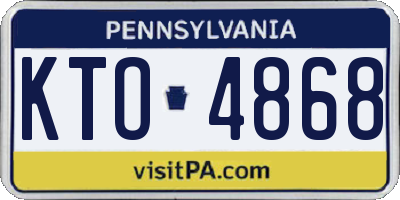 PA license plate KTO4868