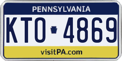 PA license plate KTO4869