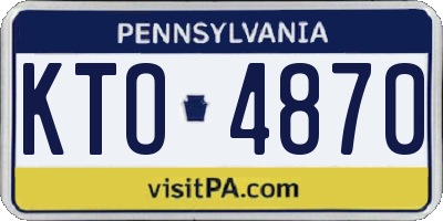 PA license plate KTO4870