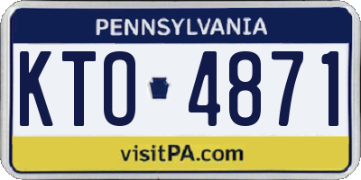 PA license plate KTO4871