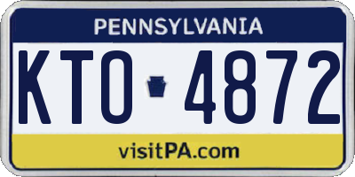 PA license plate KTO4872