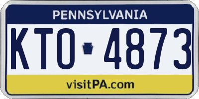 PA license plate KTO4873