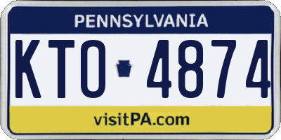 PA license plate KTO4874