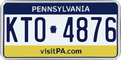 PA license plate KTO4876