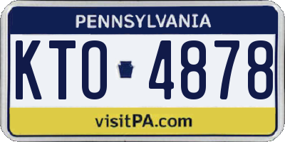 PA license plate KTO4878