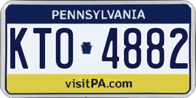 PA license plate KTO4882