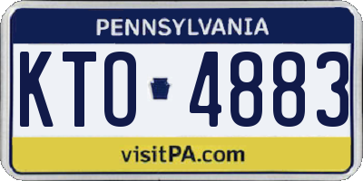 PA license plate KTO4883