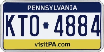PA license plate KTO4884