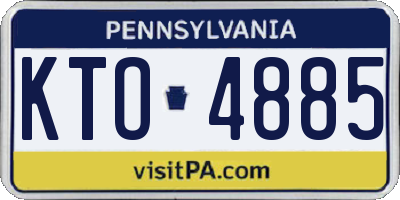 PA license plate KTO4885