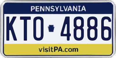 PA license plate KTO4886