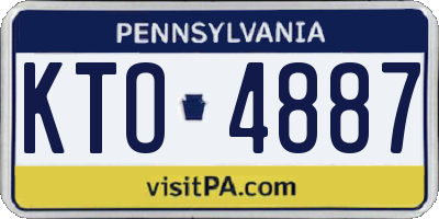 PA license plate KTO4887