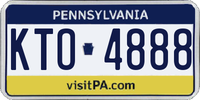 PA license plate KTO4888