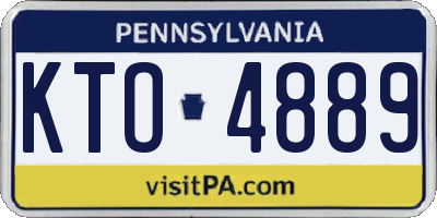 PA license plate KTO4889