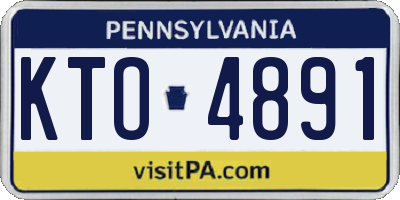 PA license plate KTO4891