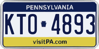PA license plate KTO4893