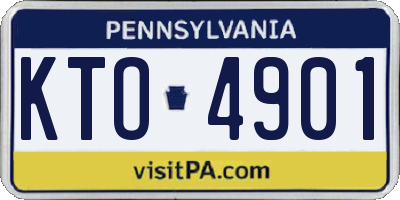 PA license plate KTO4901