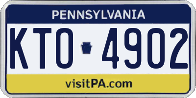 PA license plate KTO4902