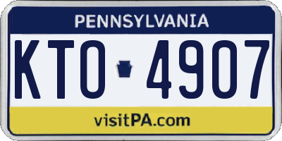 PA license plate KTO4907