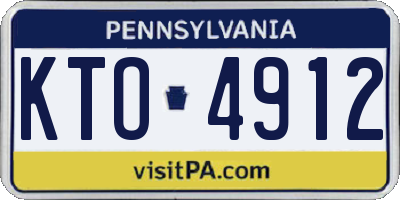 PA license plate KTO4912