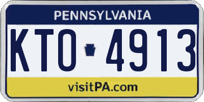 PA license plate KTO4913