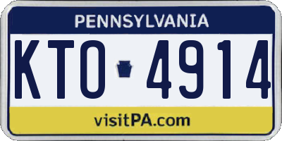 PA license plate KTO4914