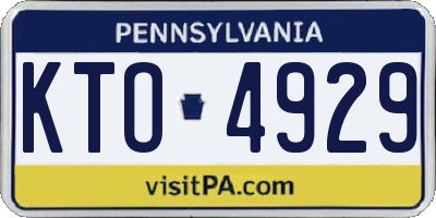 PA license plate KTO4929