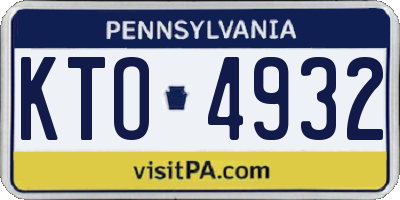 PA license plate KTO4932