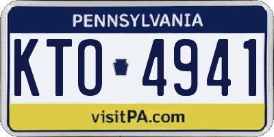 PA license plate KTO4941