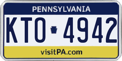 PA license plate KTO4942