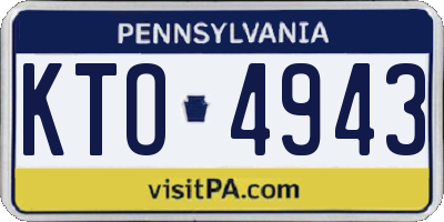 PA license plate KTO4943