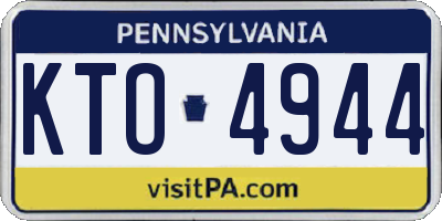 PA license plate KTO4944
