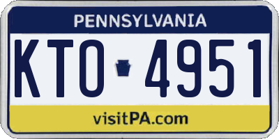PA license plate KTO4951
