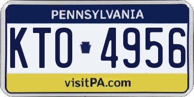 PA license plate KTO4956