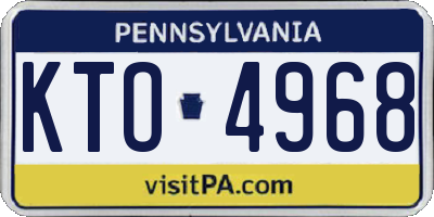 PA license plate KTO4968