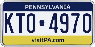 PA license plate KTO4970
