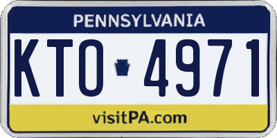 PA license plate KTO4971